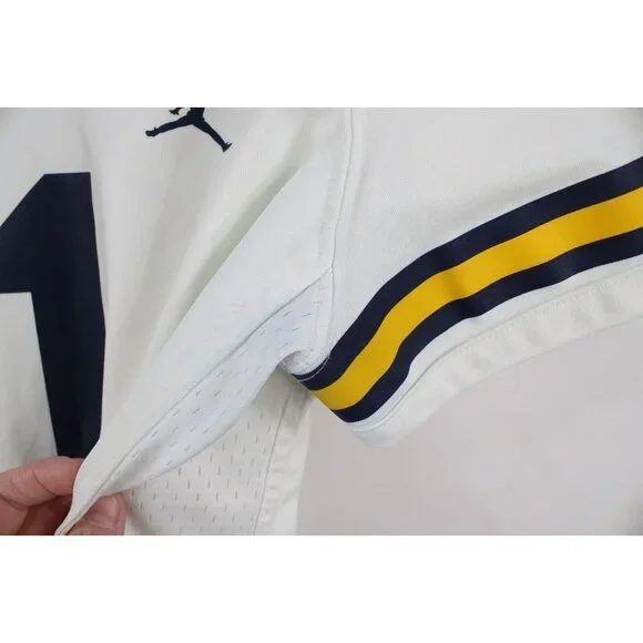 Nike Air Jordan Boys Medium Jumpman University of Michigan Football Jersey White